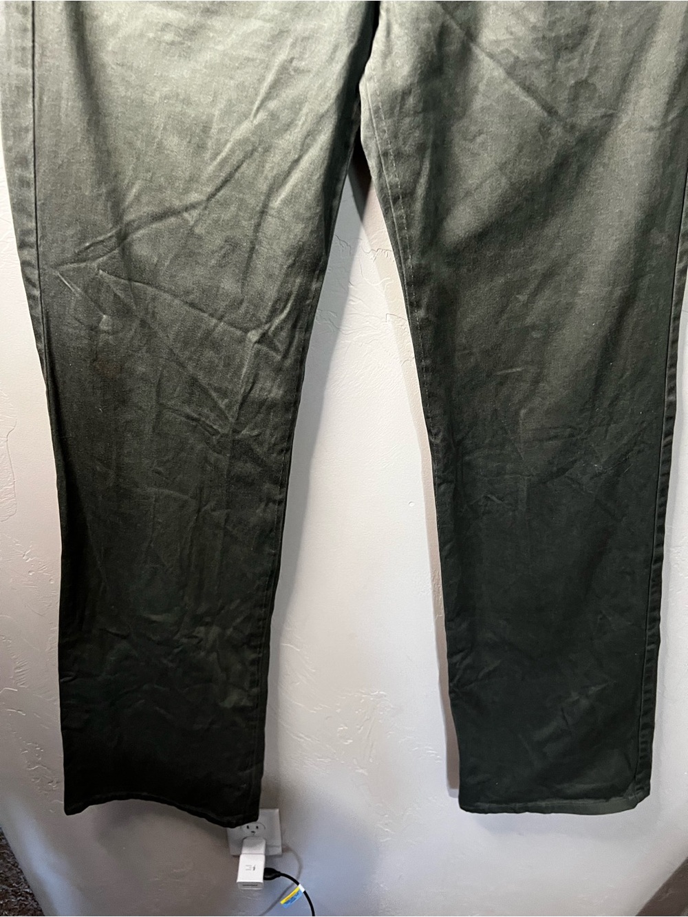Bishop of Seventh Vintage Y2K Olive Green Low Rise Bootcut Flare Long Pants - Picture 4 of 11